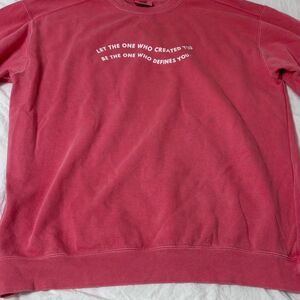 COMFORT COLORS Christian Merch Dwell Crewneck Women's Pink Large Sweatshirt